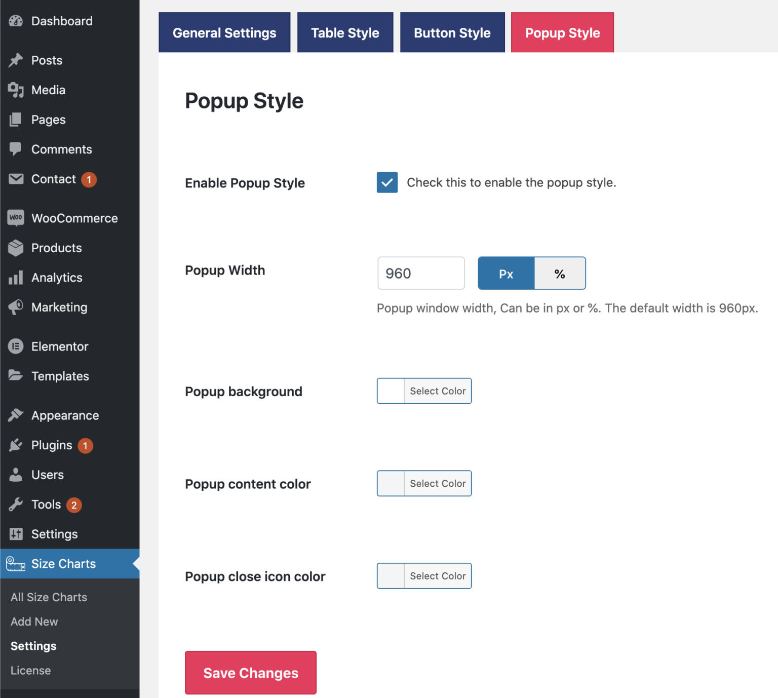 Popup Style (Pro) - WPBean Documentation